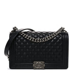 Caviar Quilted New Medium Boy Flap Black