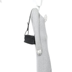 Calfskin Intrecciato Small Loop Top Handle Black