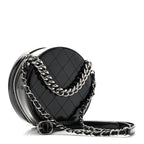 Patent Round As Earth Evening Bag Black