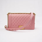 Chanel Medium Boy Flap Lambskin Pink 2018