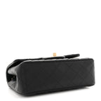 Lambskin Quilted Mini Rectangular Flap Black
