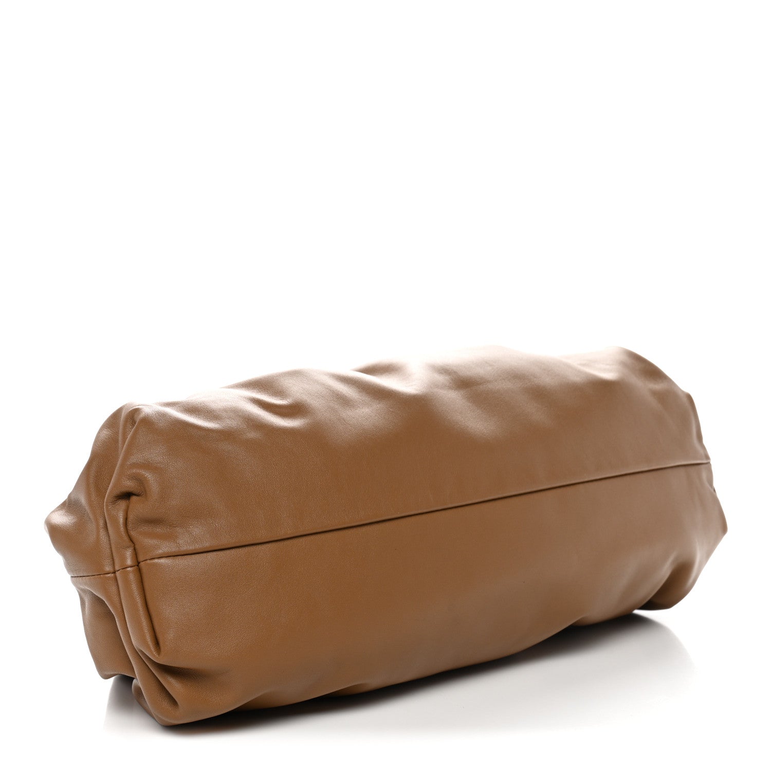 Smooth Butter Calf The Pouch Oversized Clutch Cammello