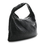 Nappa Intrecciato Large Veneta Hobo Black