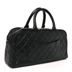 Caviar Quilted Large Bowler Black