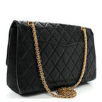 Aged Calfskin Quilted 2.55 Reissue 227 Flap Black
