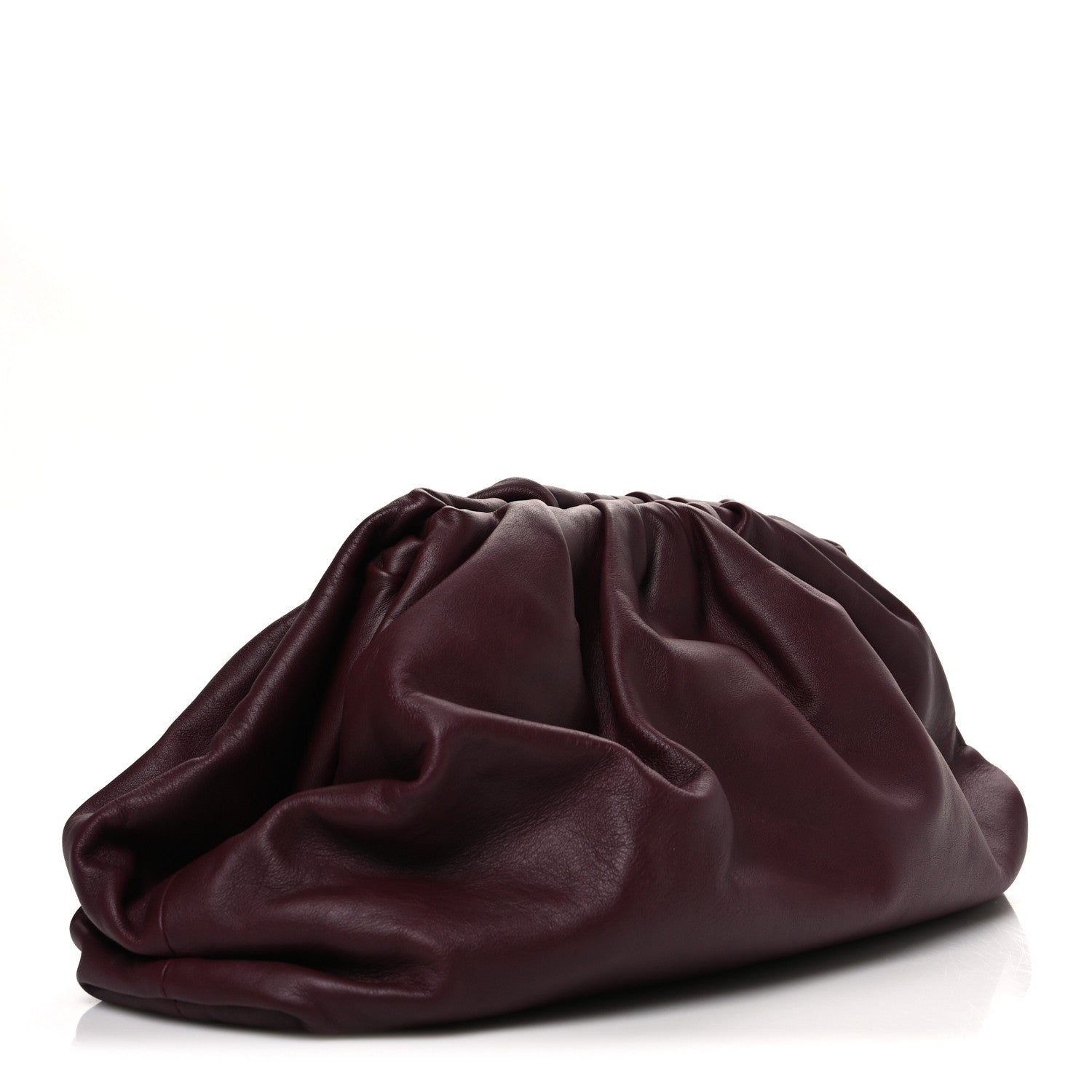 Smooth Butter Calf The Pouch Oversized Clutch Bordeaux