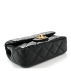 Caviar Quilted Mini Sweetheart Rectangular Flap Black