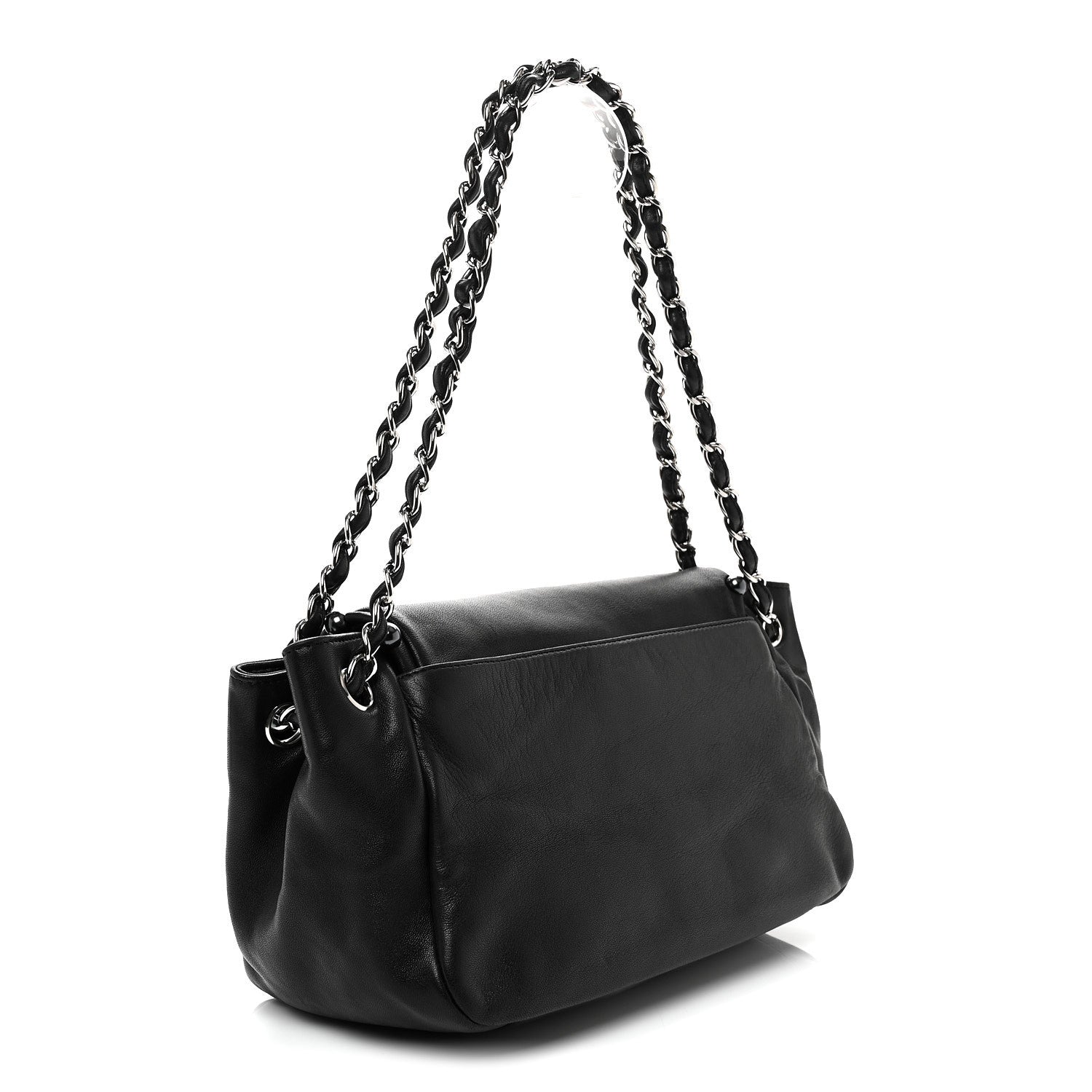 Lambskin Pearl Obsession Flap Black