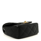 Caviar Quilted Mini Sweetheart Rectangular Flap Black