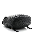 Lambskin Quilted Large Urban Spirit Backpack Black