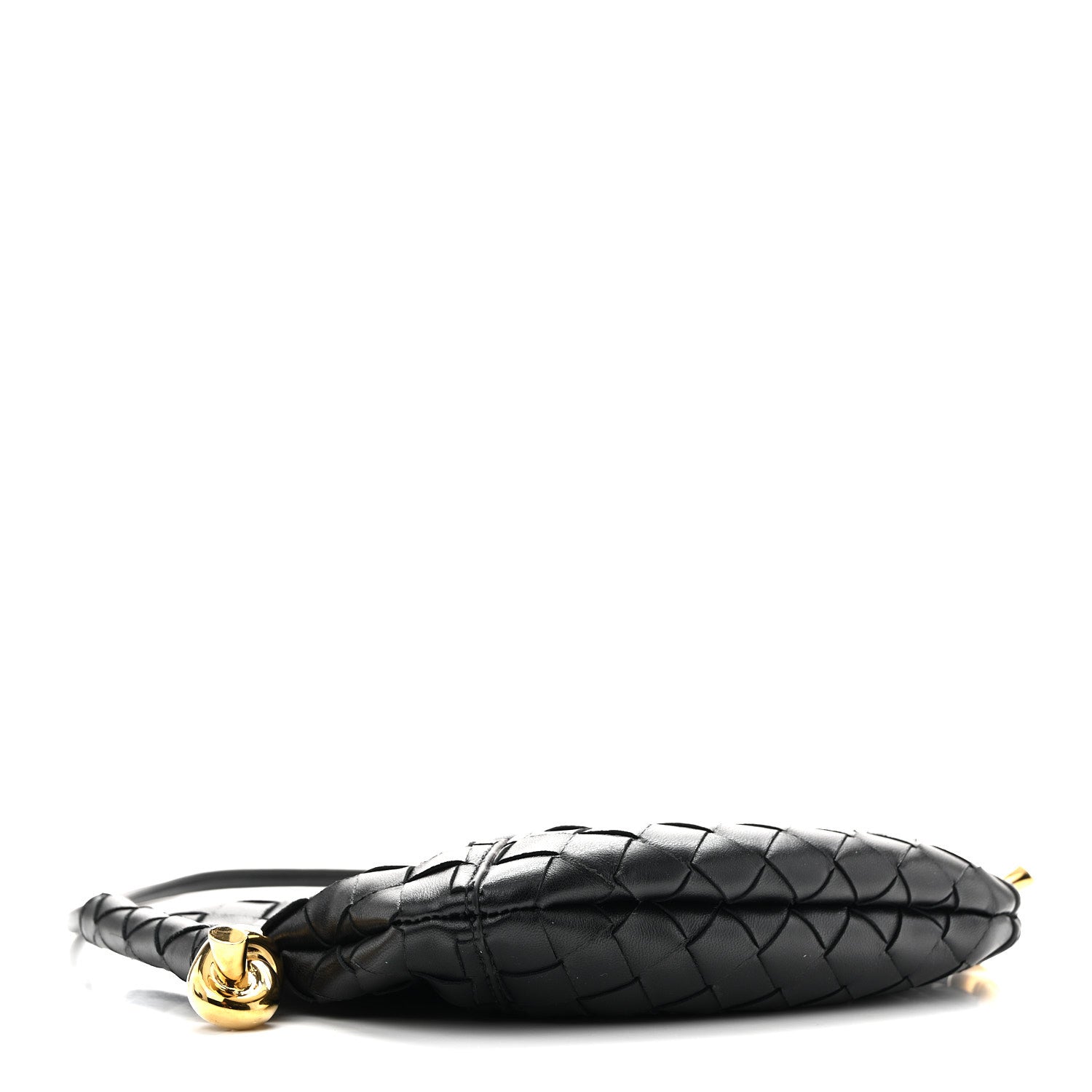 Nappa Intrecciato Mini Solstice Shoulder Bag Black