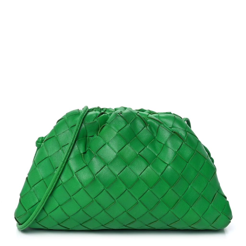 Nappa Intrecciato The Mini Pouch Clutch  Parakeet