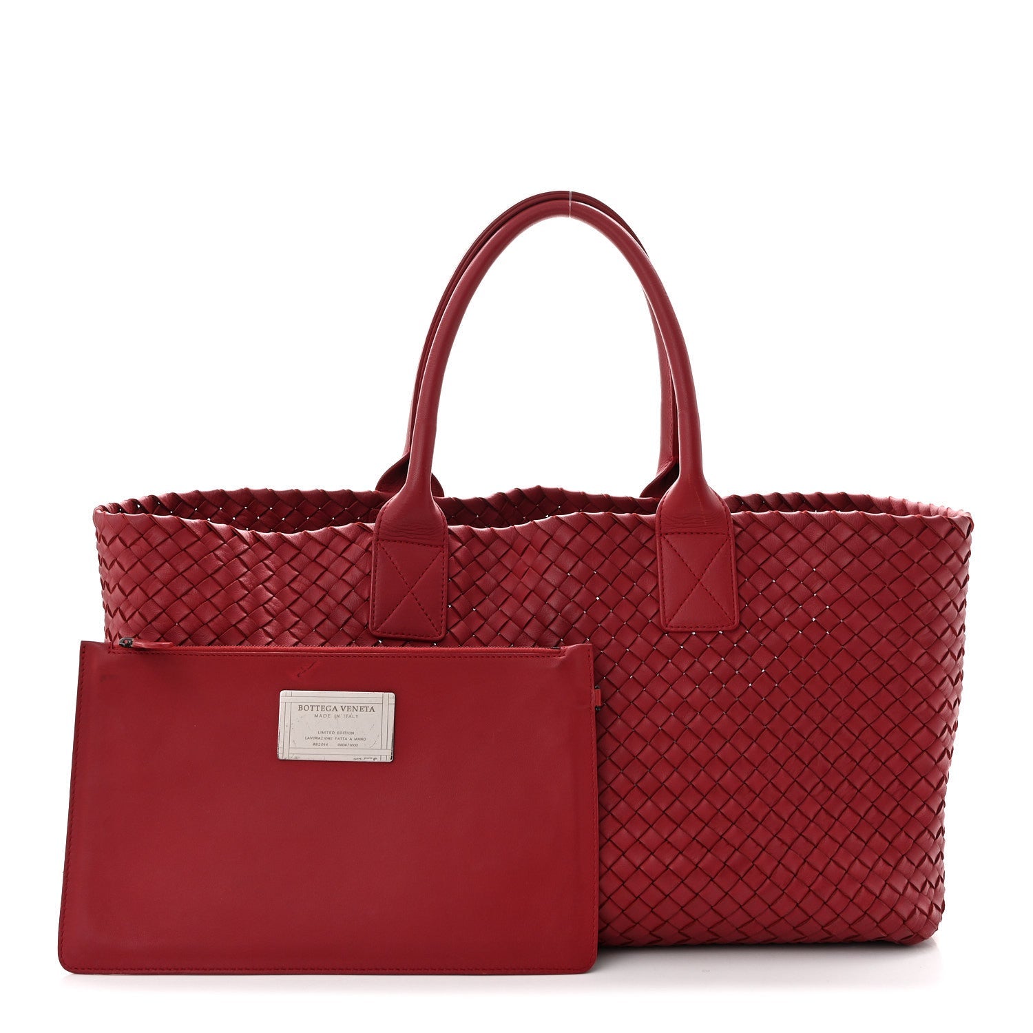 Lambskin Intreccio Medium Cabat Rust