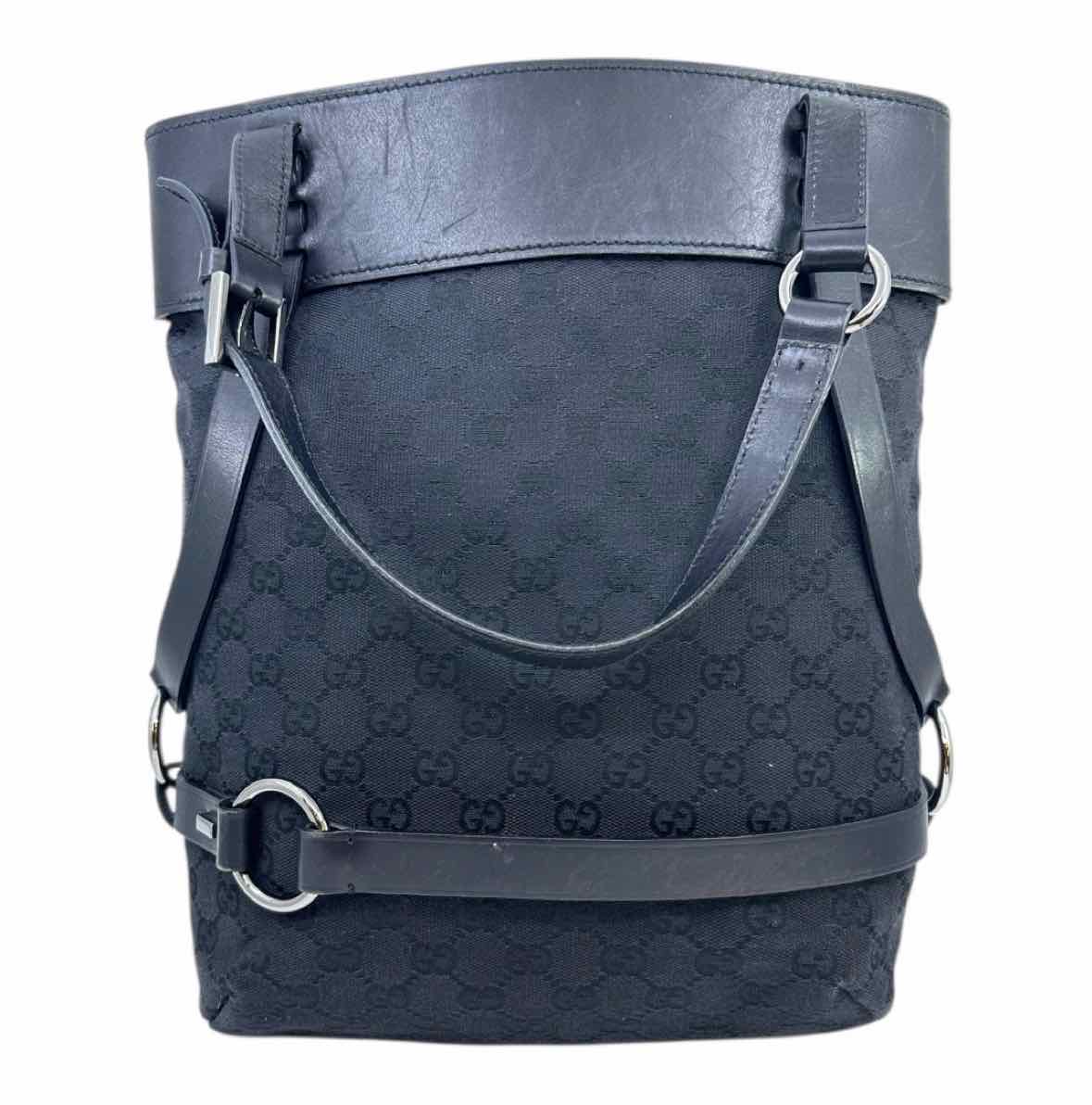 GUCCI Black Canvas Handbag