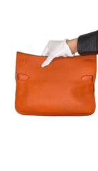 HERMES Taurillon Clemence Jypsiere 28 Orange B23-16