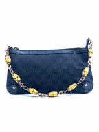 GUCCI Black Canvas Shoulder Bag