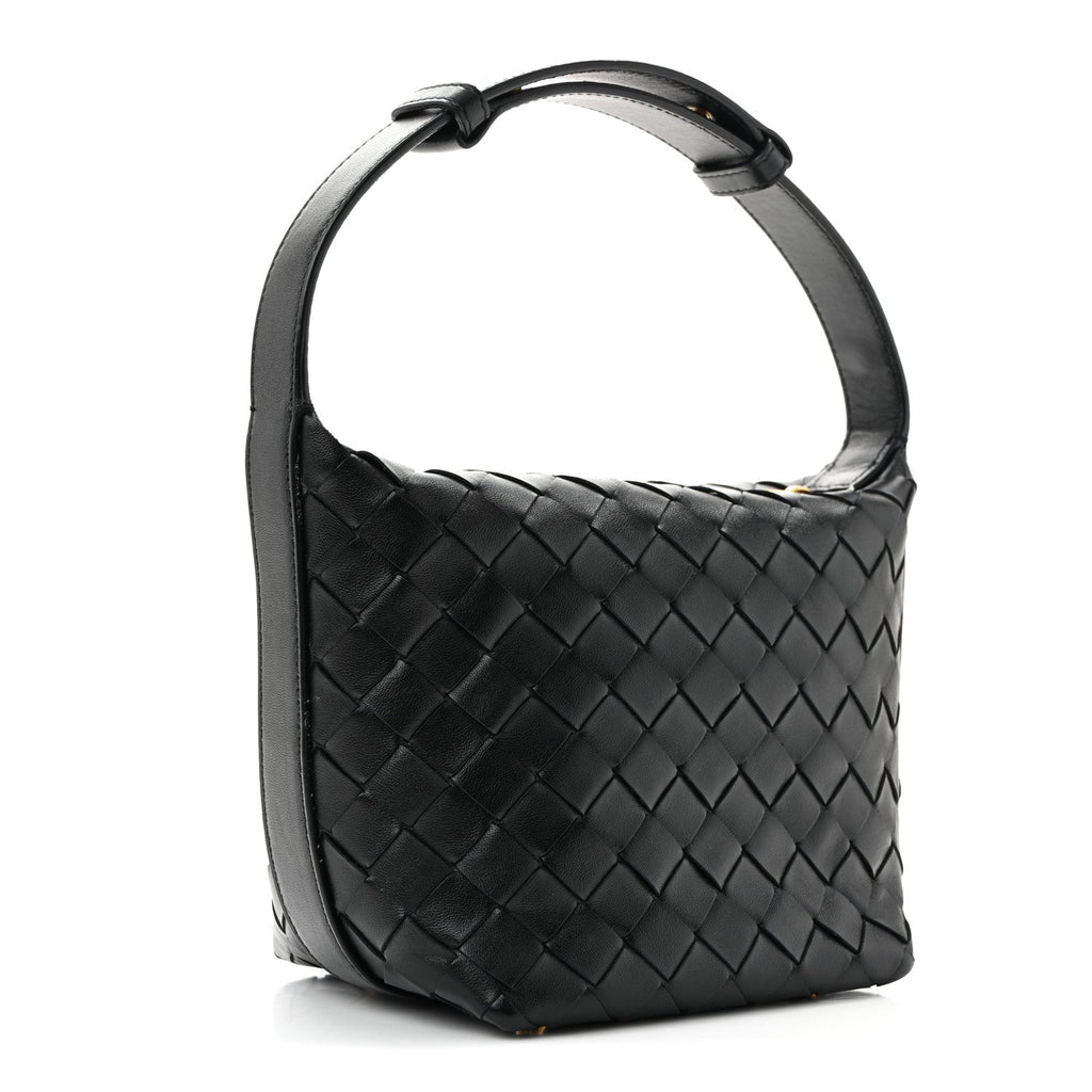 Calfskin Nappa Intrecciato Candy Wallace Black