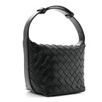 Calfskin Nappa Intrecciato Candy Wallace Black