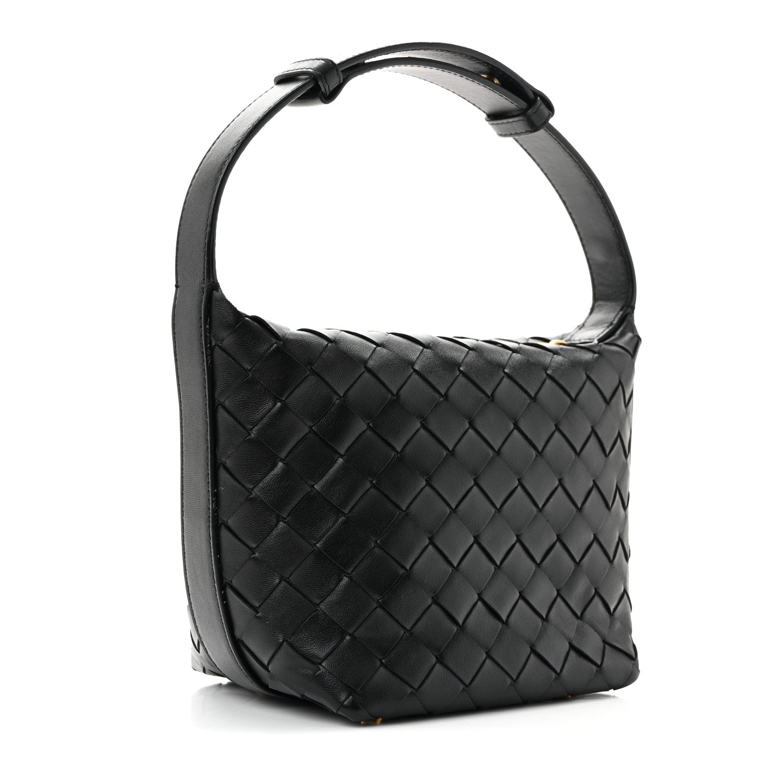 Calfskin Nappa Intrecciato Candy Wallace Black