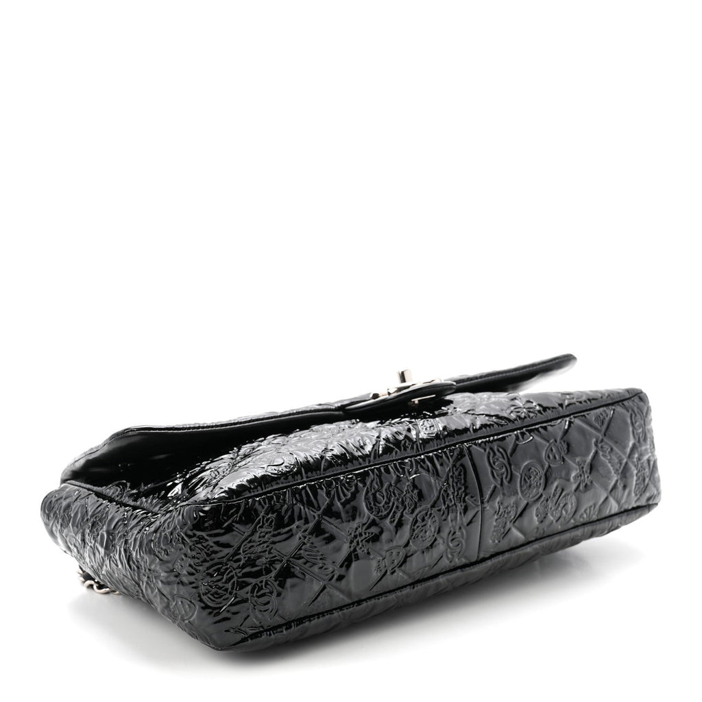 Patent Large Lucky Symbols Flap Black