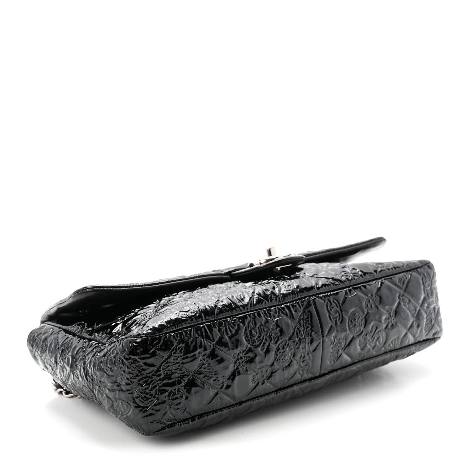 Patent Large Lucky Symbols Flap Black