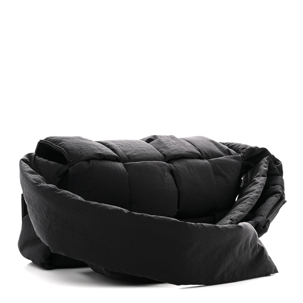 Nylon Intrecciato Padded Tech Cassette Bag Black