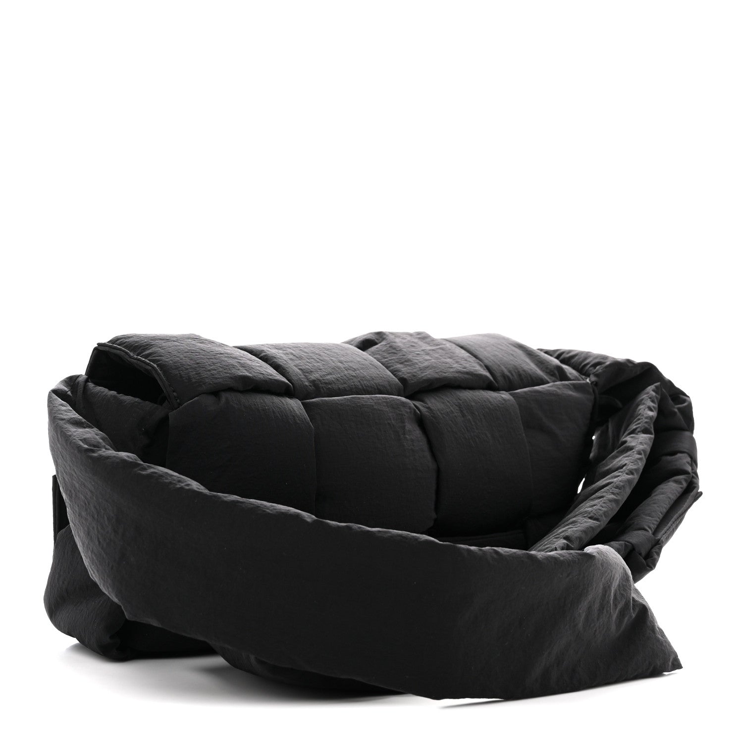 Nylon Intrecciato Padded Tech Cassette Bag Black