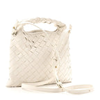 Calfskin Intrecciato Mini Hop White