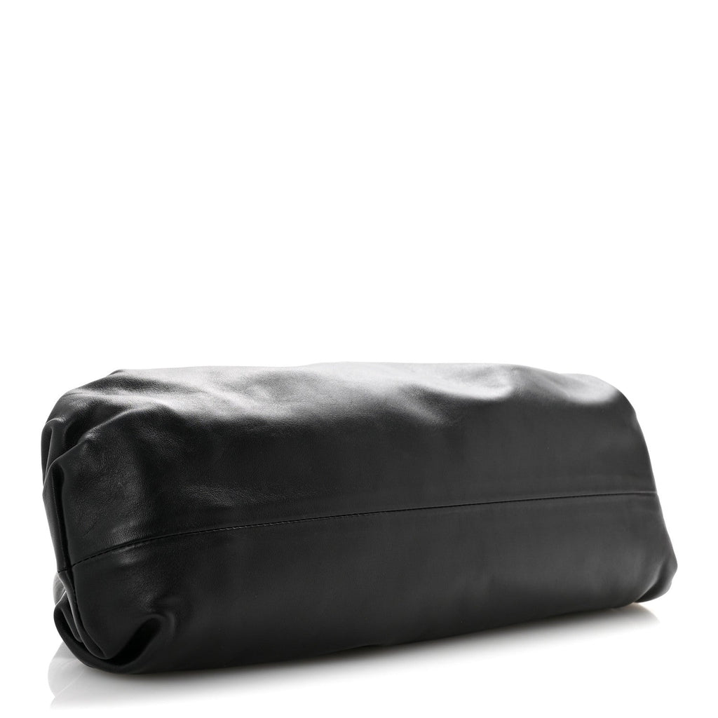 Smooth Butter Calf The Pouch Oversized Clutch Black