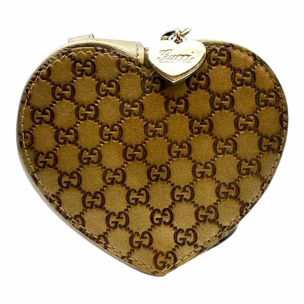 GUCCI Gold Leather Mahina Coin Purse
