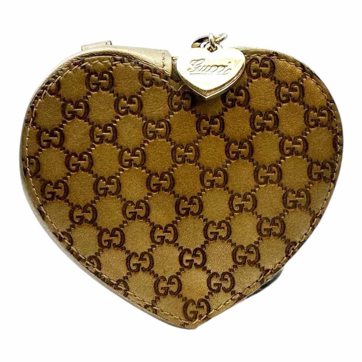 GUCCI Gold Leather Mahina Coin Purse