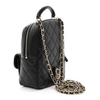 Caviar Quilted CC Mini Classic Backpack Black