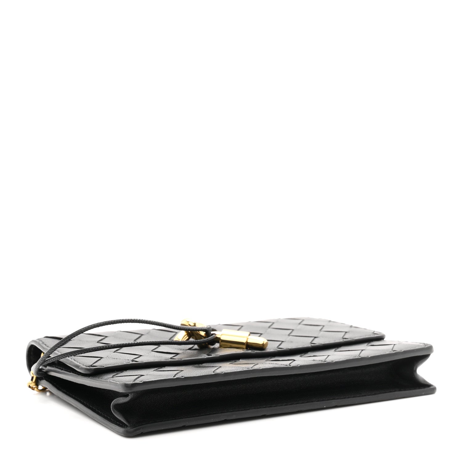 Nappa Intrecciato Andiamo Pouch On Chain Black