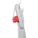Lambskin Maxi Intreccio Padded Chain Cassette Crossbody Bag Nail Polish