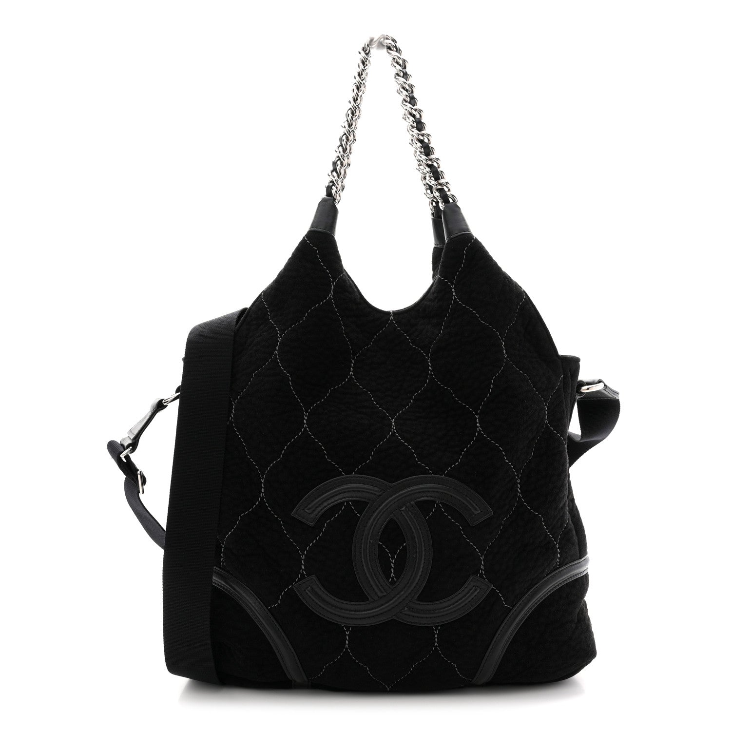 Microsuede Quilted Rodeo Drive Hobo Black