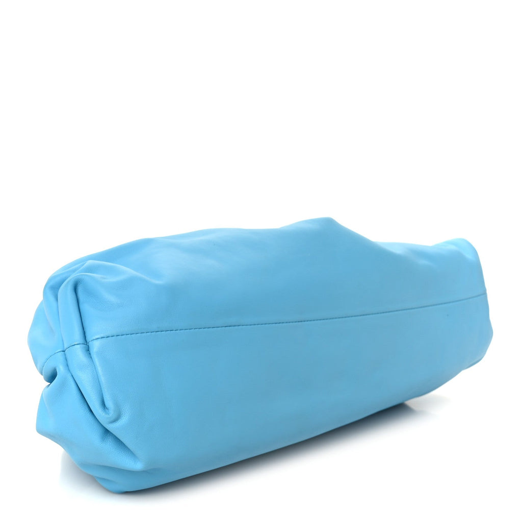 Smooth Butter Calf The Pouch Oversized Clutch Sky Blue