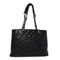 Caviar Quilted Grand Shopping Tote GST Black