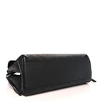 Grained Calfskin Stitched Urban Essentials Large Shopping Bag Black