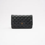 Chanel Black Classic Wallet on Chain (WOC) Caviar 2018