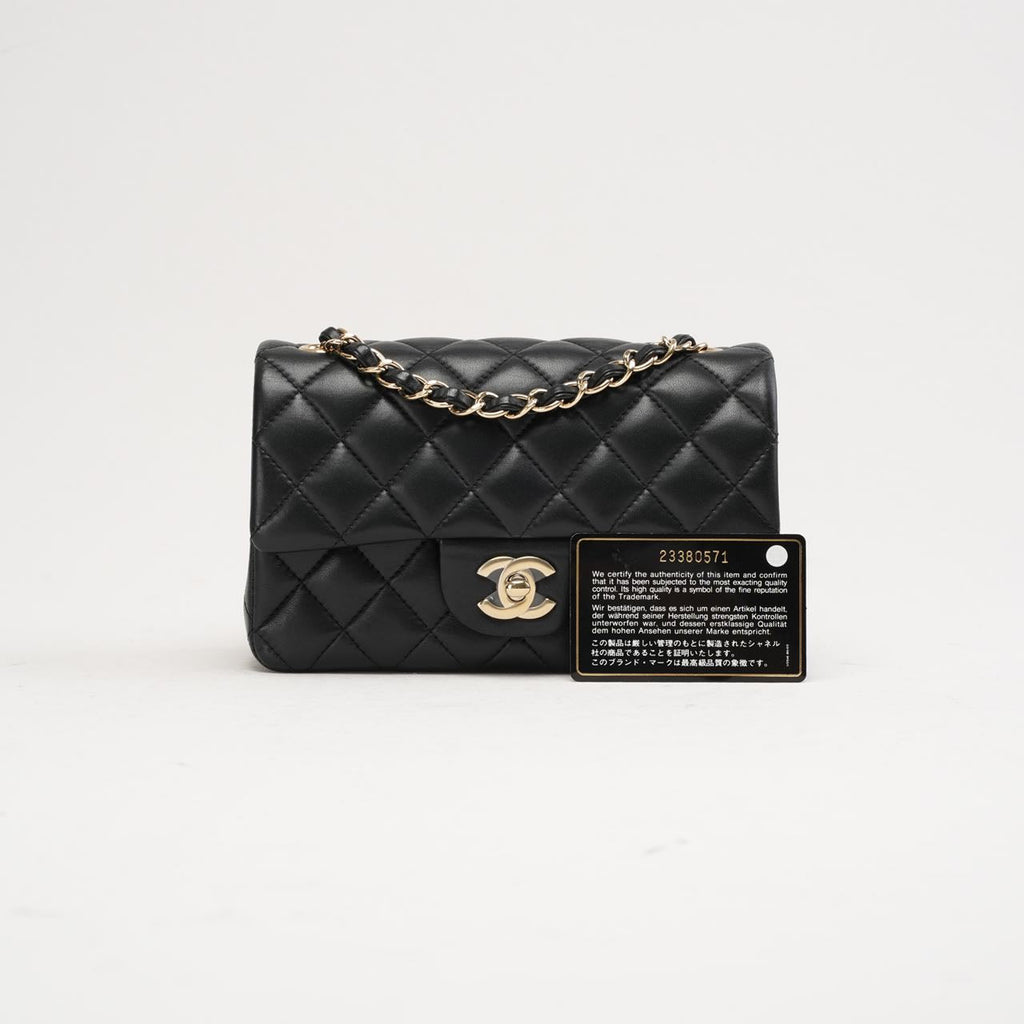 Chanel Classic Mini Rectangular Flap Lambskin Black 2017