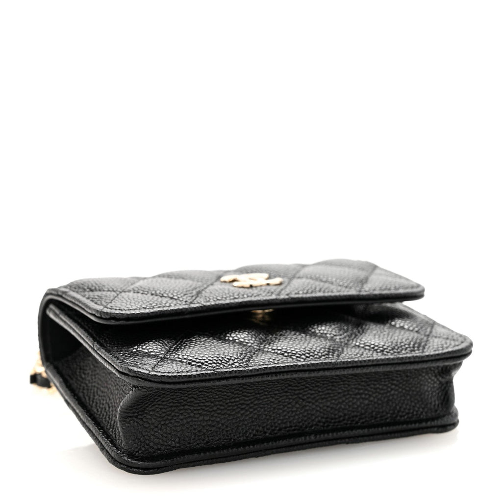 Caviar Quilted Belt Bag Black