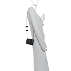 Lambskin Quilted My Chanel Lady Card Holder On Chain Black