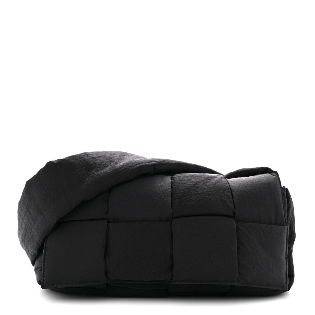 Nylon Intrecciato Padded Tech Cassette Bag Black