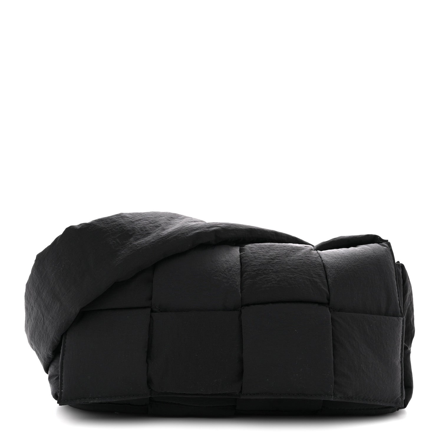 Nylon Intrecciato Padded Tech Cassette Bag Black