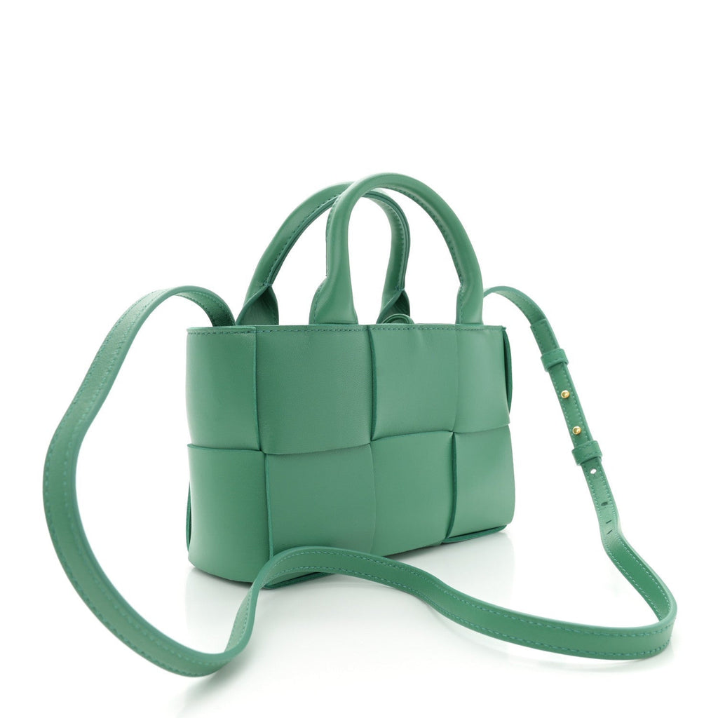 Nappa Maxi Intreccio Mini Arco Tote Green