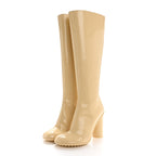 Patent Lambskin Atomic Boots 39 Rubber