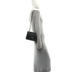 Lambskin Quilted Small Double Flap Black