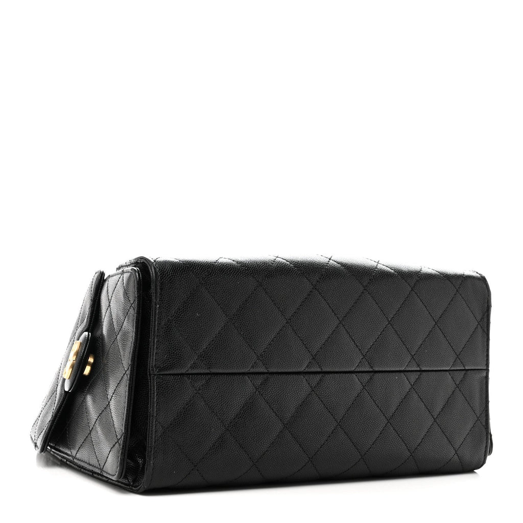 Caviar Quilted Small Chanel 25 Handbag Black