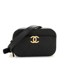 Caviar Quilted Waist Bag Black
