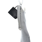 Caviar Quilted Medallion Tote Black